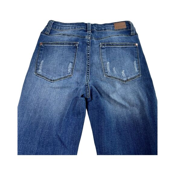 Judy Blue Jeans Womens 28 Blue Relaxed Fit Mid Rise‎ Dark Wash Stretch Denim - Picture 2 of 5